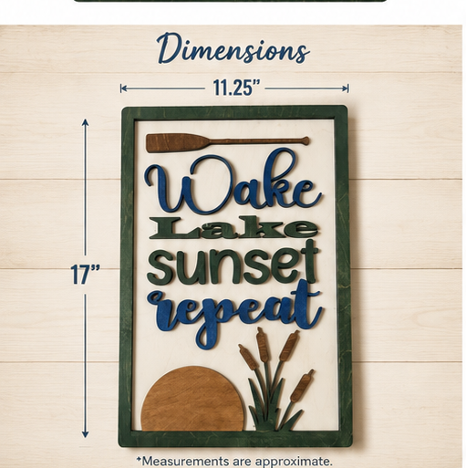 Wake Lake Sunset Repeat Sign