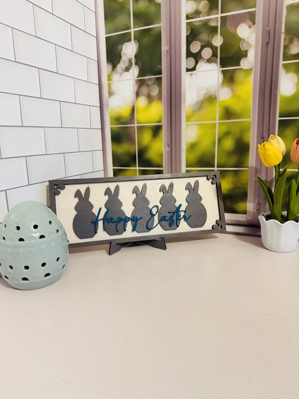 5 Bunnies Easter Sign