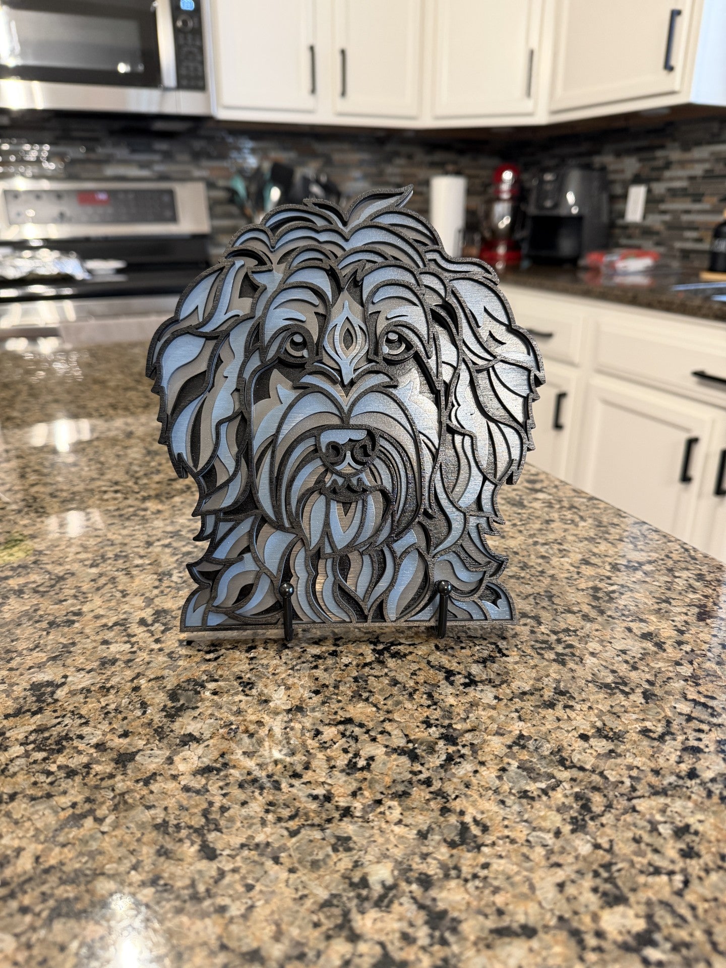 3D Layered Goldendoodle Sign