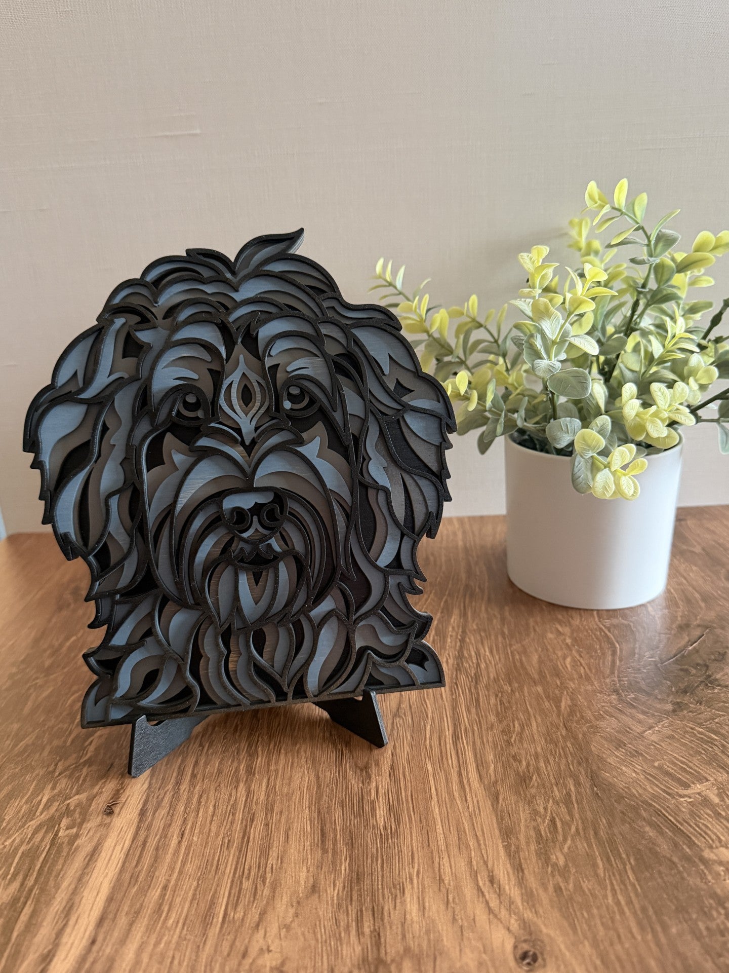 3D Layered Goldendoodle Sign