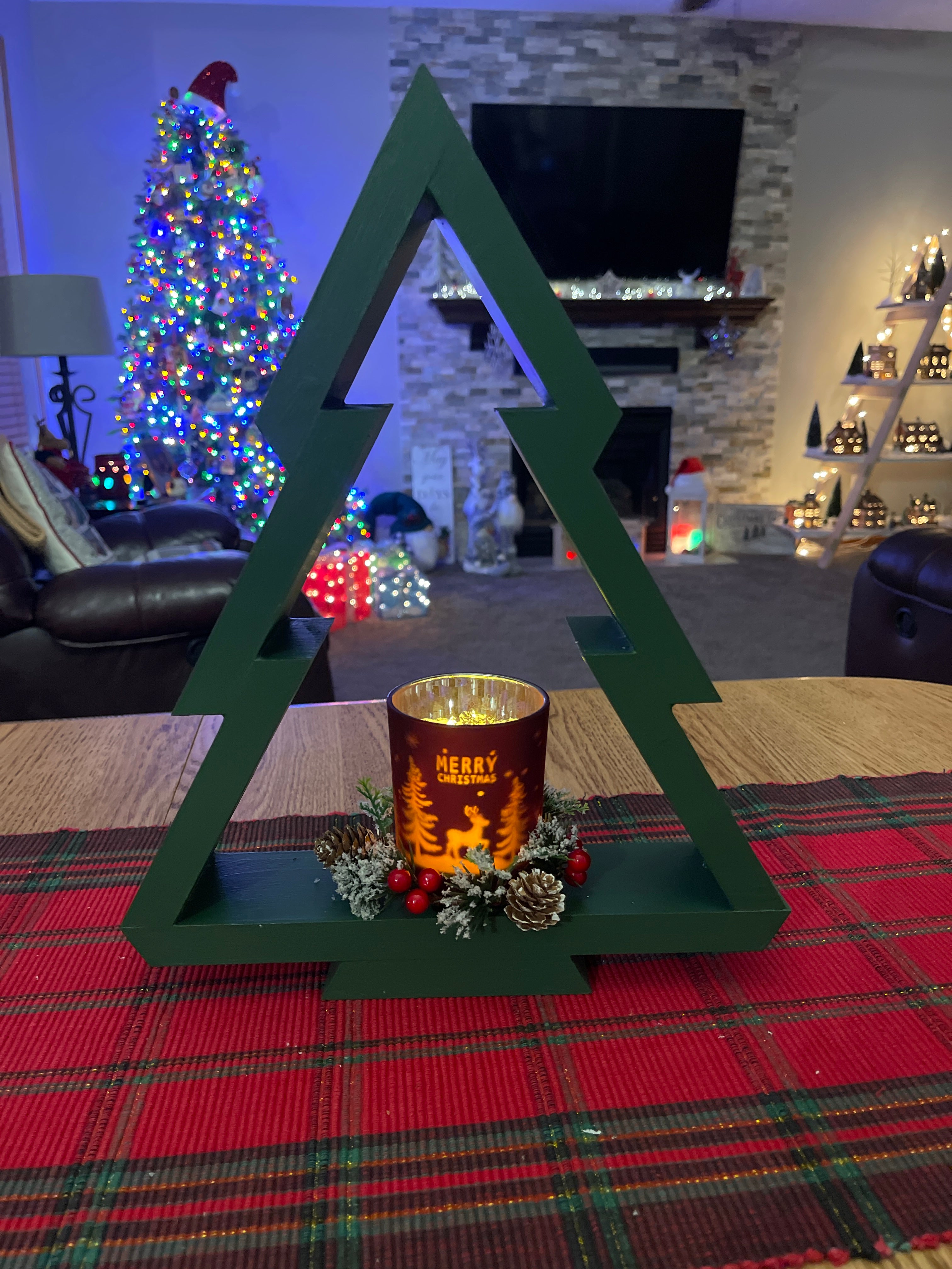 Painted Wooden Christmas Trees