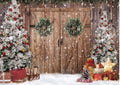 Christmas Back-Drop - Barn Door