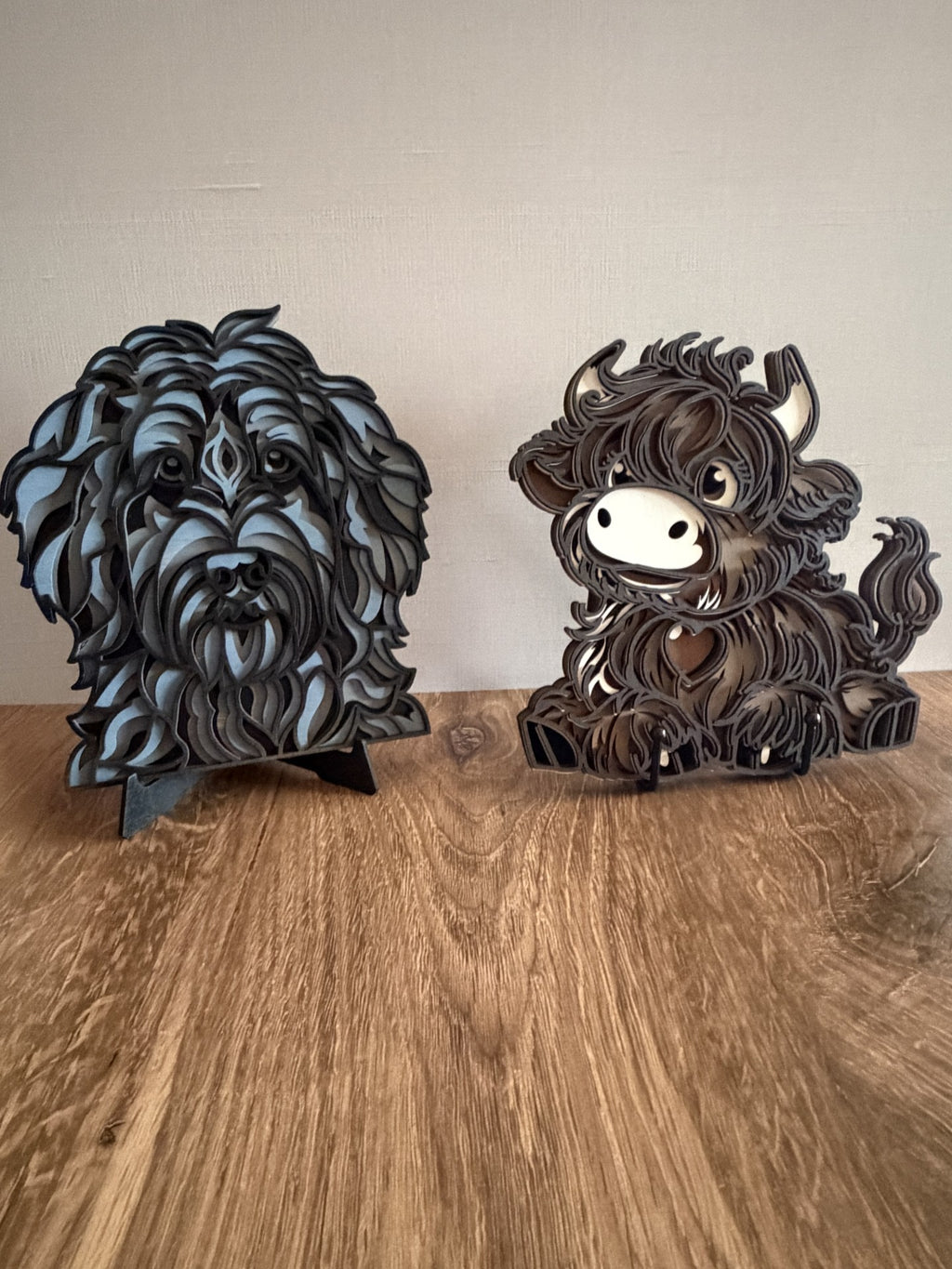 3D Layered Highland Cow - Sitting